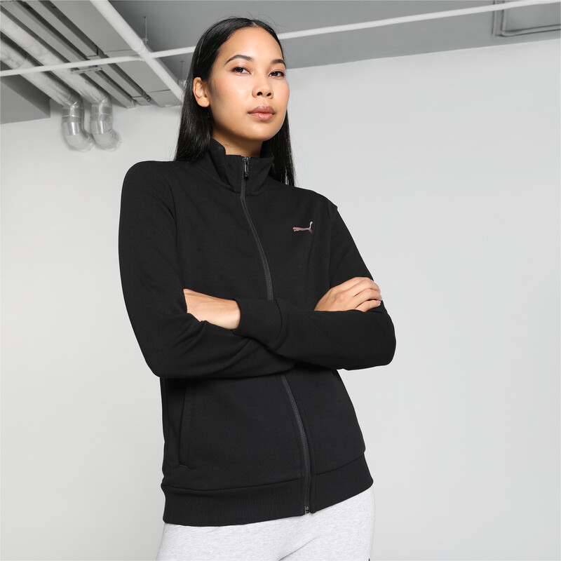 

Women's PUMA Zippered Terry Regular Fit Jacket, Black