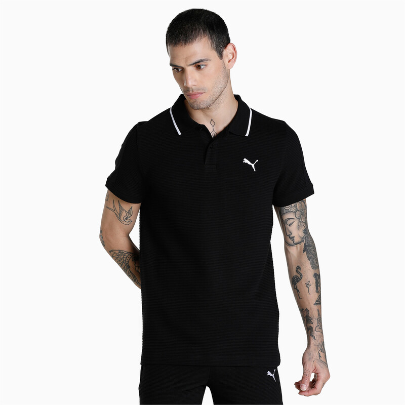 

Men's PUMA Ottoman Slim Fit Polo, Black