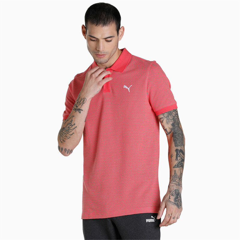 

Men's PUMA Jacquard Slim Fit Polo, Salmon