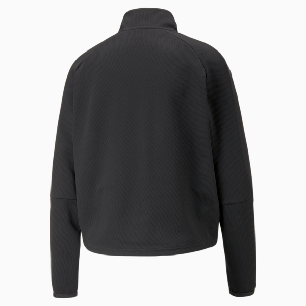Evostripe Half-Zip Crew Neck Sweatshirt Women, PUMA Black, large-ZAF
