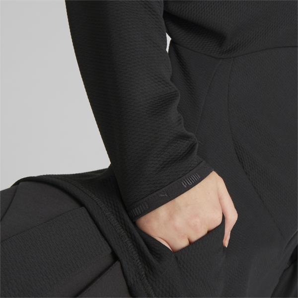 Evostripe Half-Zip Crew Neck Sweatshirt Women, PUMA Black, large-ZAF