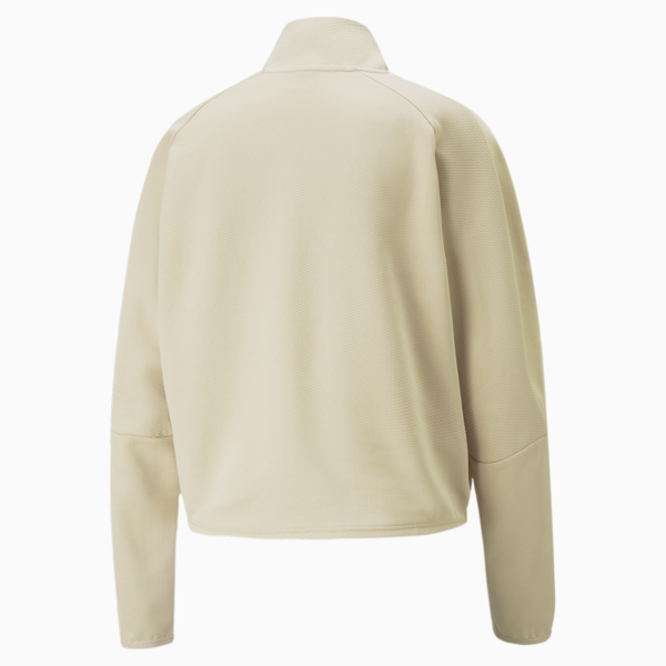 Evostripe Half-Zip Crew Neck Sweatshirt Women, Granola, large-ZAF