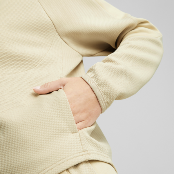 Evostripe Half-Zip Crew Neck Sweatshirt Women, Granola, large-ZAF