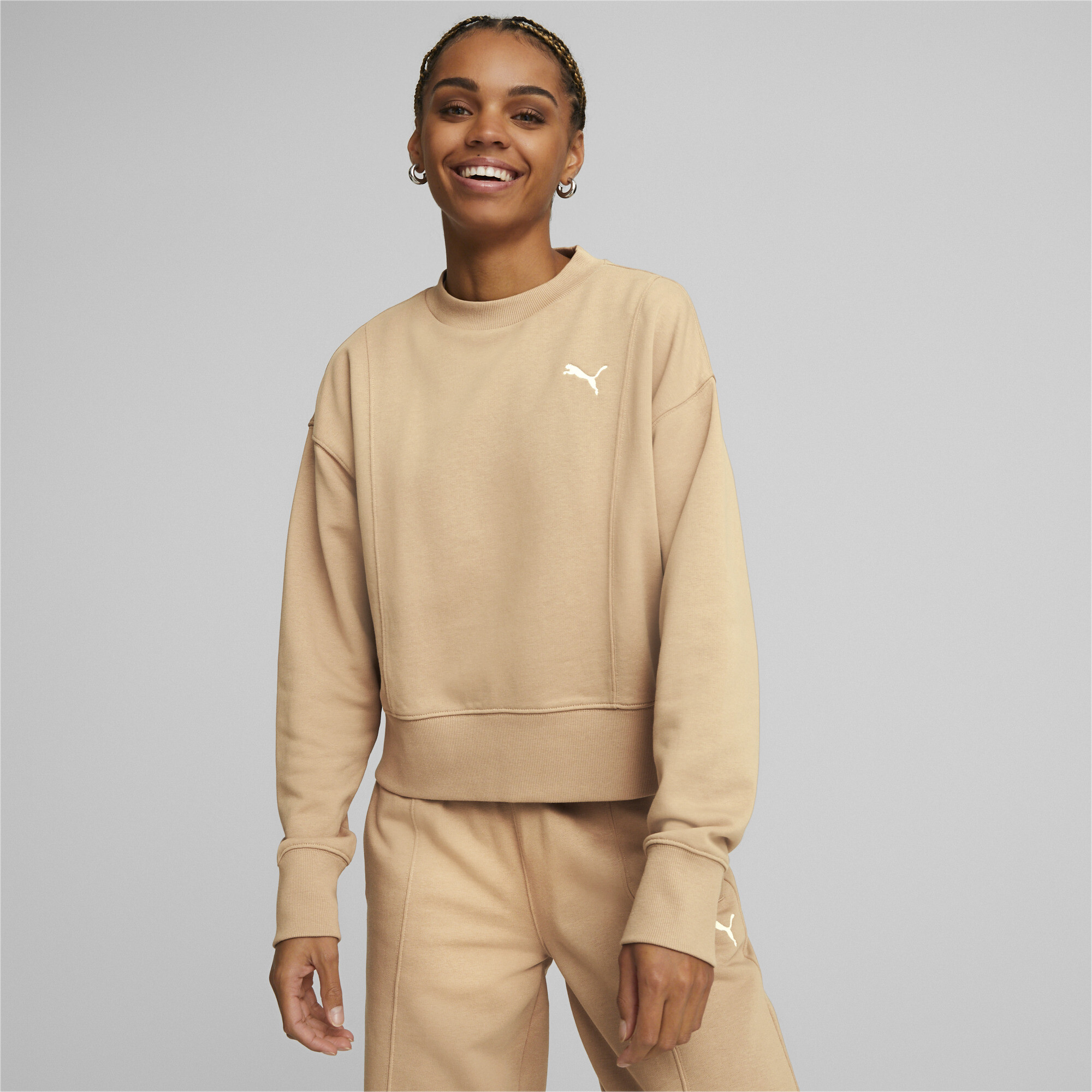 Puma khaki sweatshirt sale