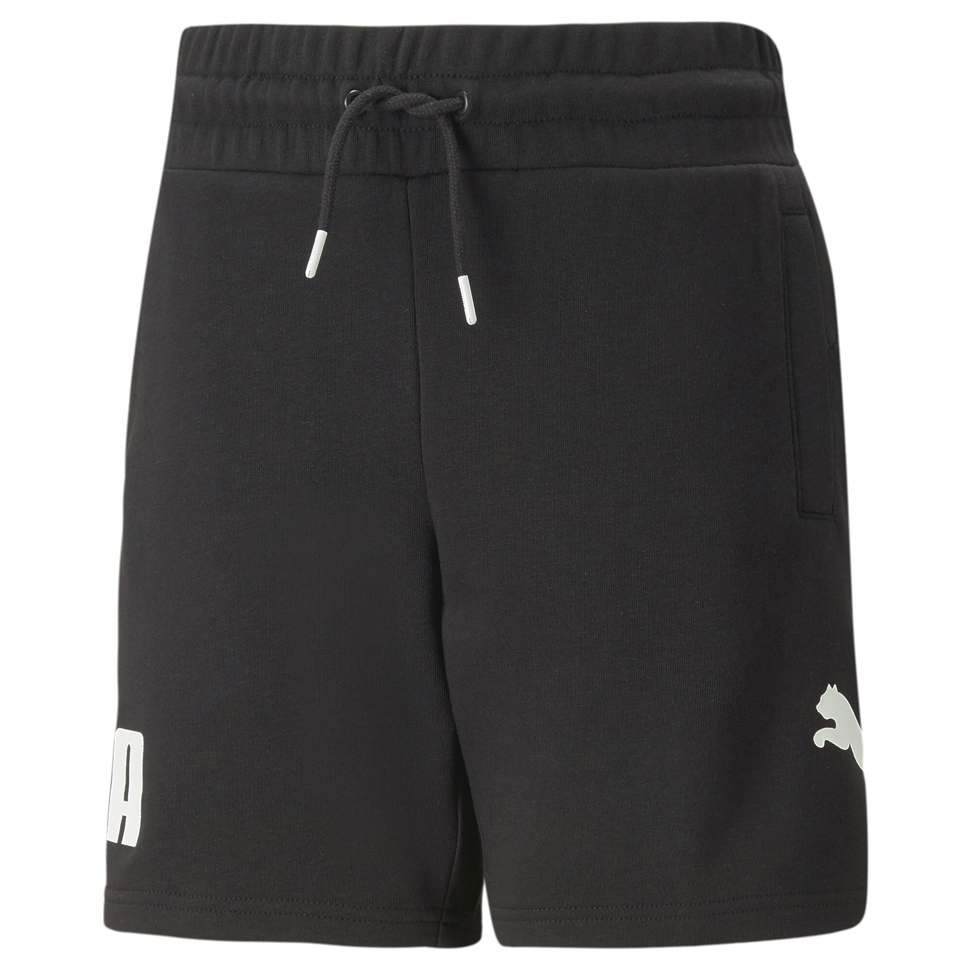 PUMA Power Shorts In Black, Size 11-12 Youth