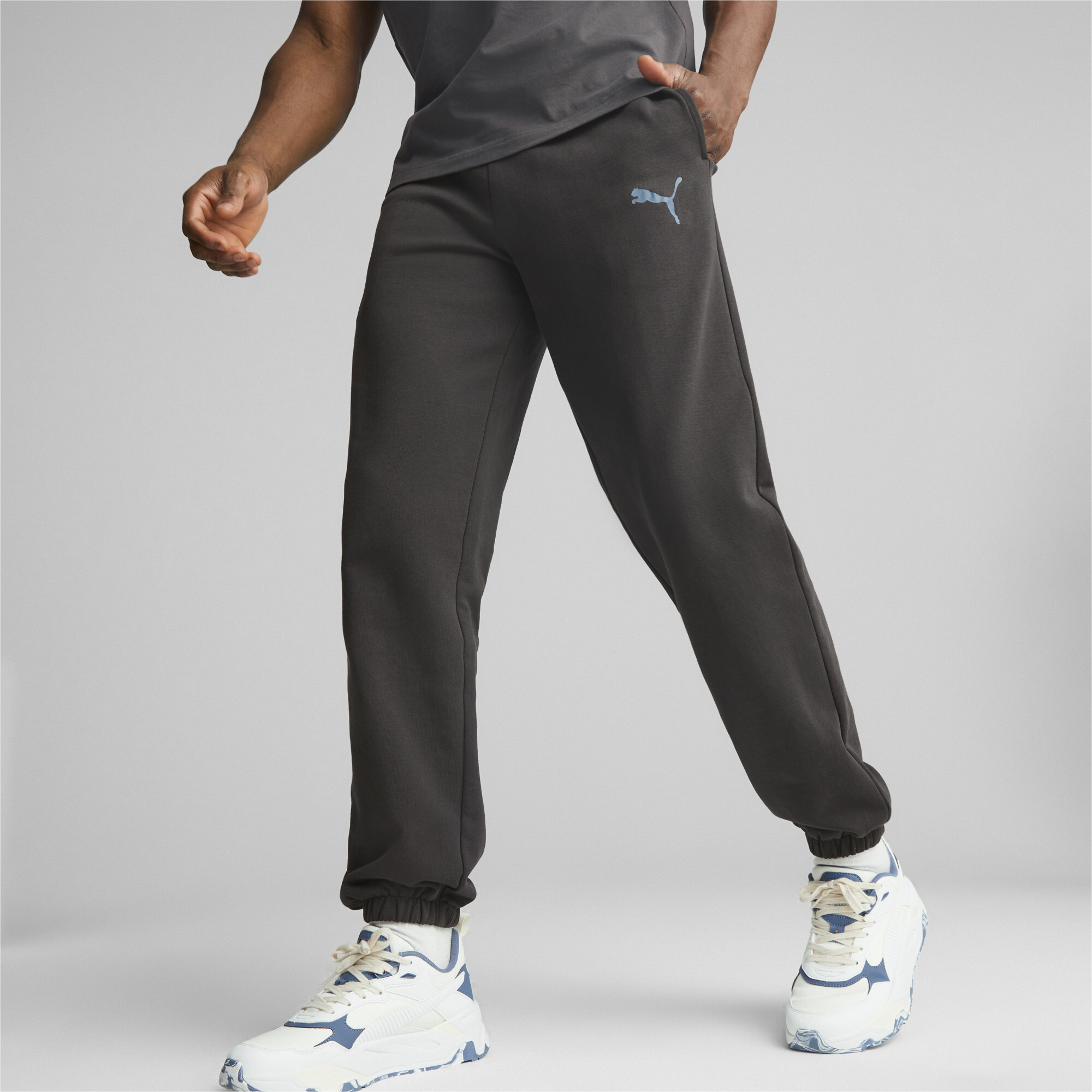 Puma essentials skinny fit joggers in gre new arrivals