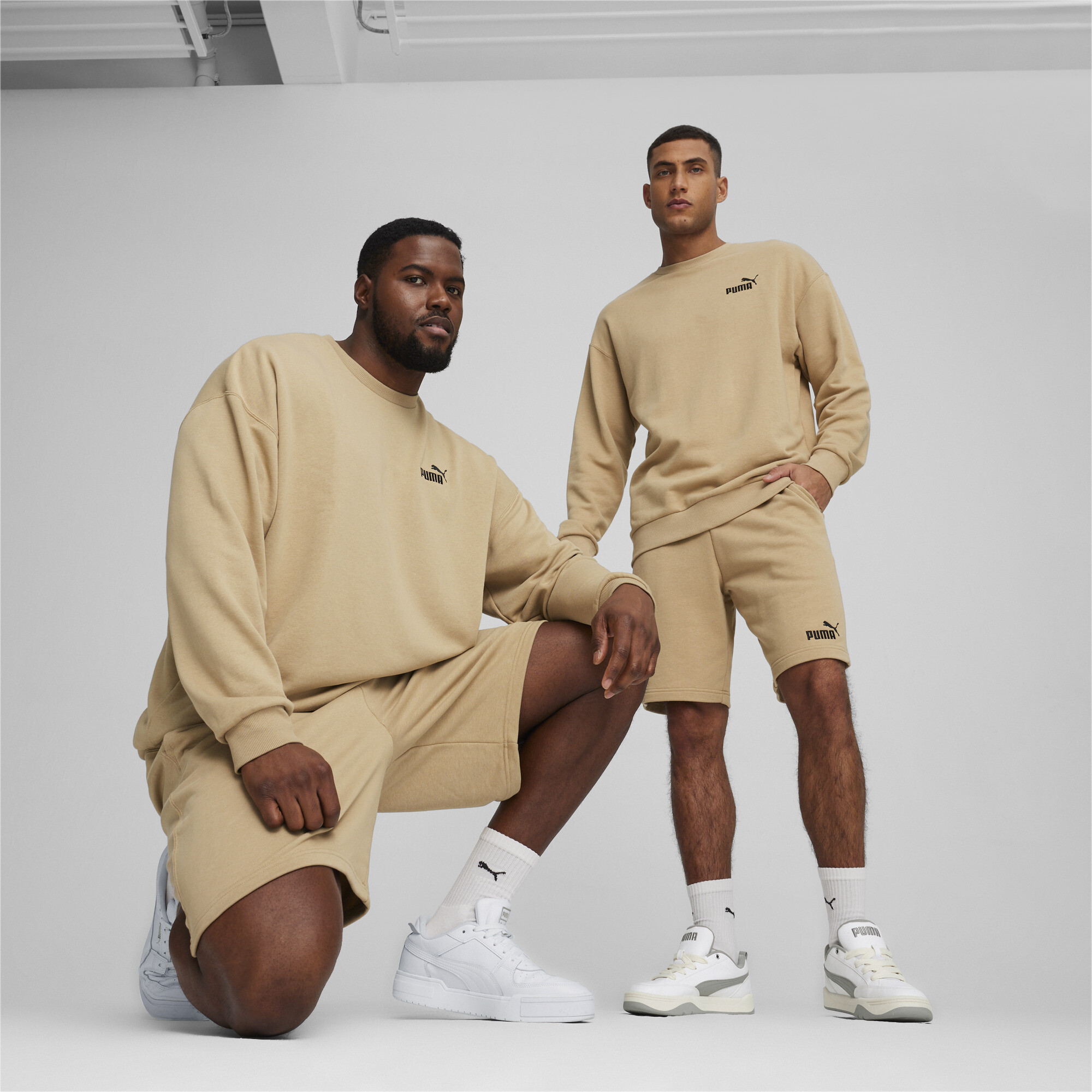 Men's Puma Relaxed Sweatsuit, Beige, Size XXL, Clothing