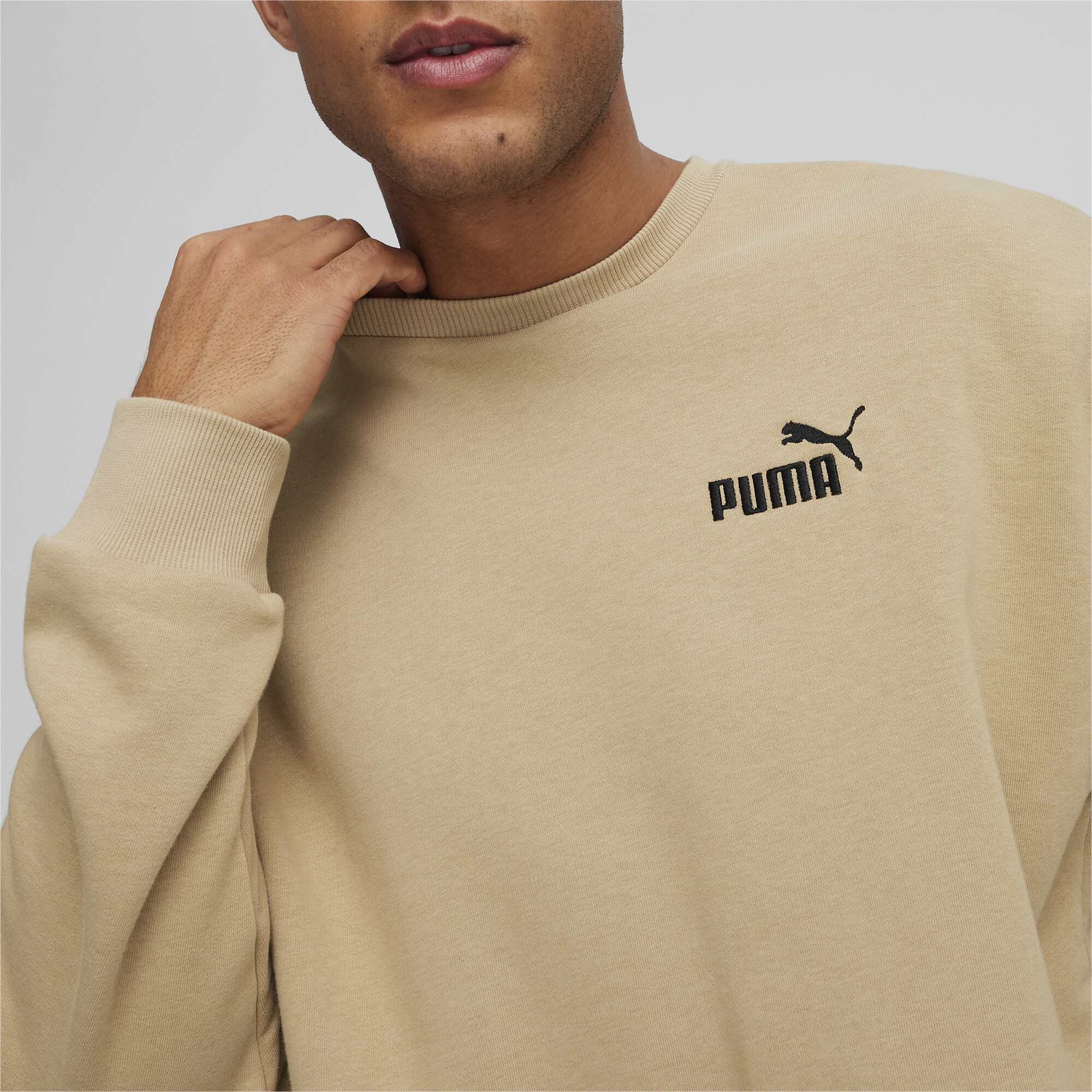 Men's Puma Relaxed Sweatsuit, Beige, Size L, Clothing
