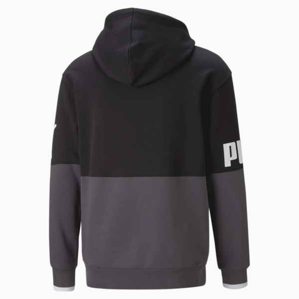 PUMA POWER Colourblock Hoodie Men, PUMA Black, large-ZAF