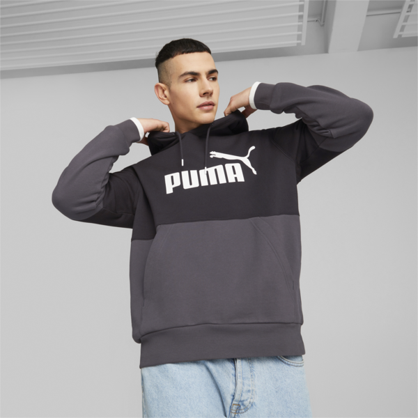 PUMA POWER Colourblock Hoodie Men, PUMA Black, large-ZAF