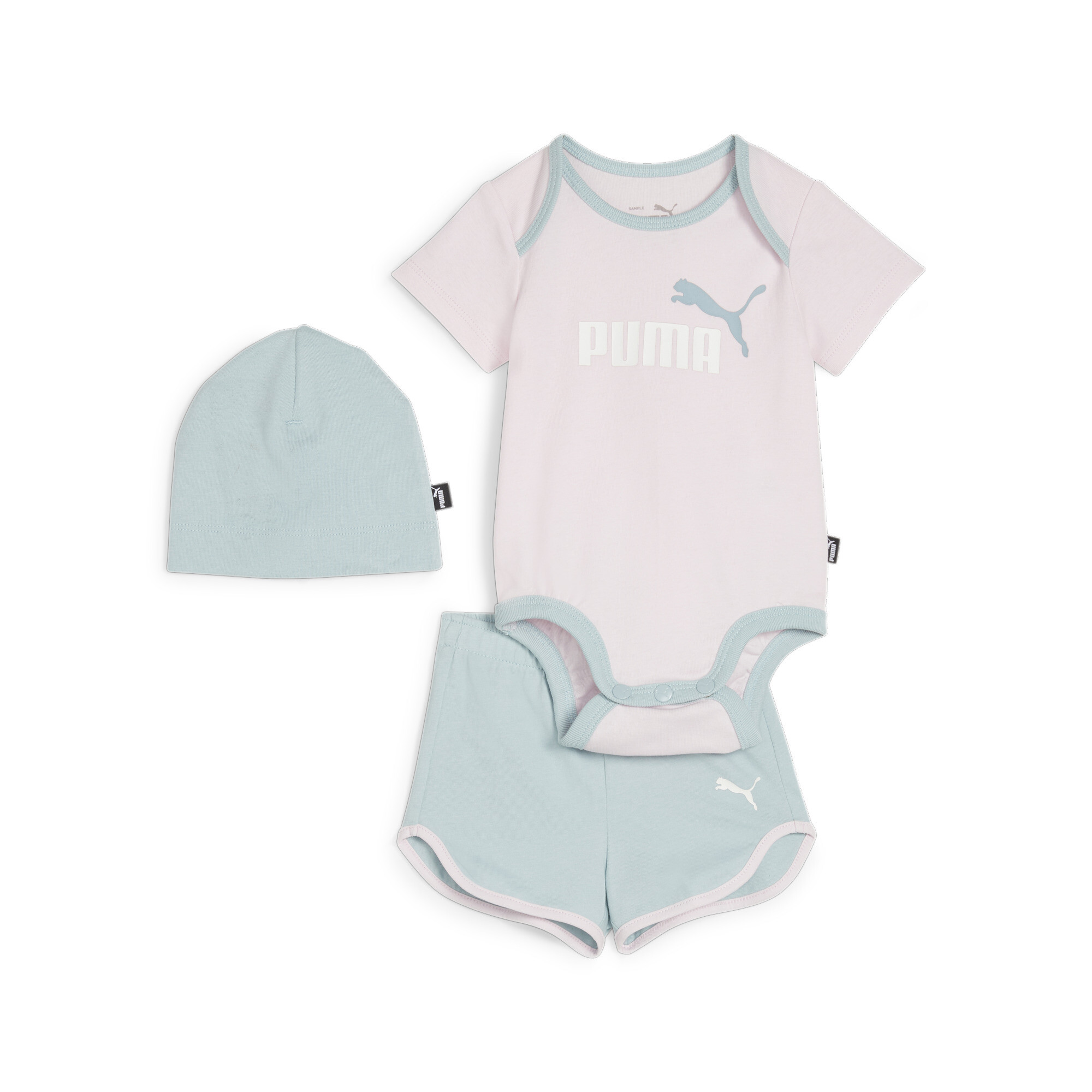 Puma Minicats Beanie Hat Newborn Set Baby, Pink, Size 2-4M, Clothing