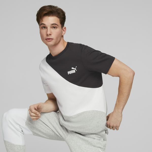 PUMA POWER Cat Tee Men, Light Gray Heather, large-ZAF