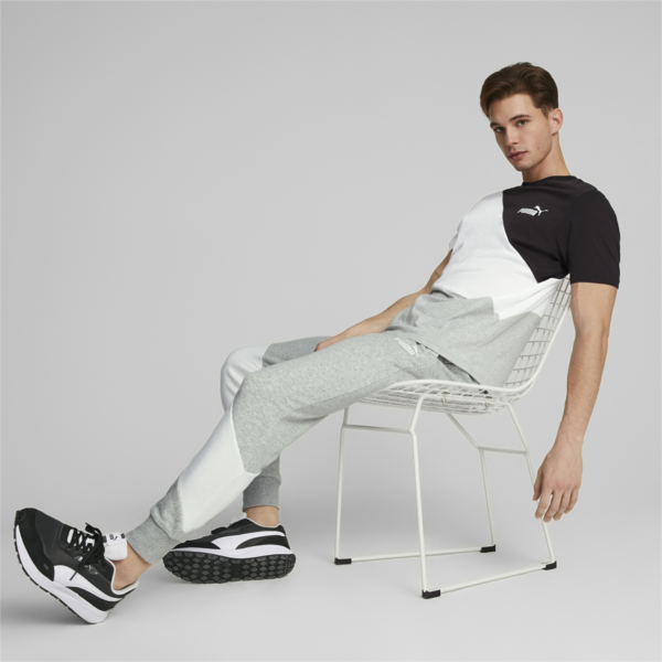 PUMA POWER Cat Tee Men, Light Gray Heather, large-ZAF
