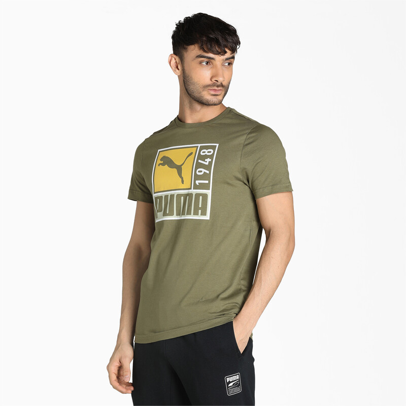 Men's PUMA Graphic Slim Fit T-Shirt, Gray/green
