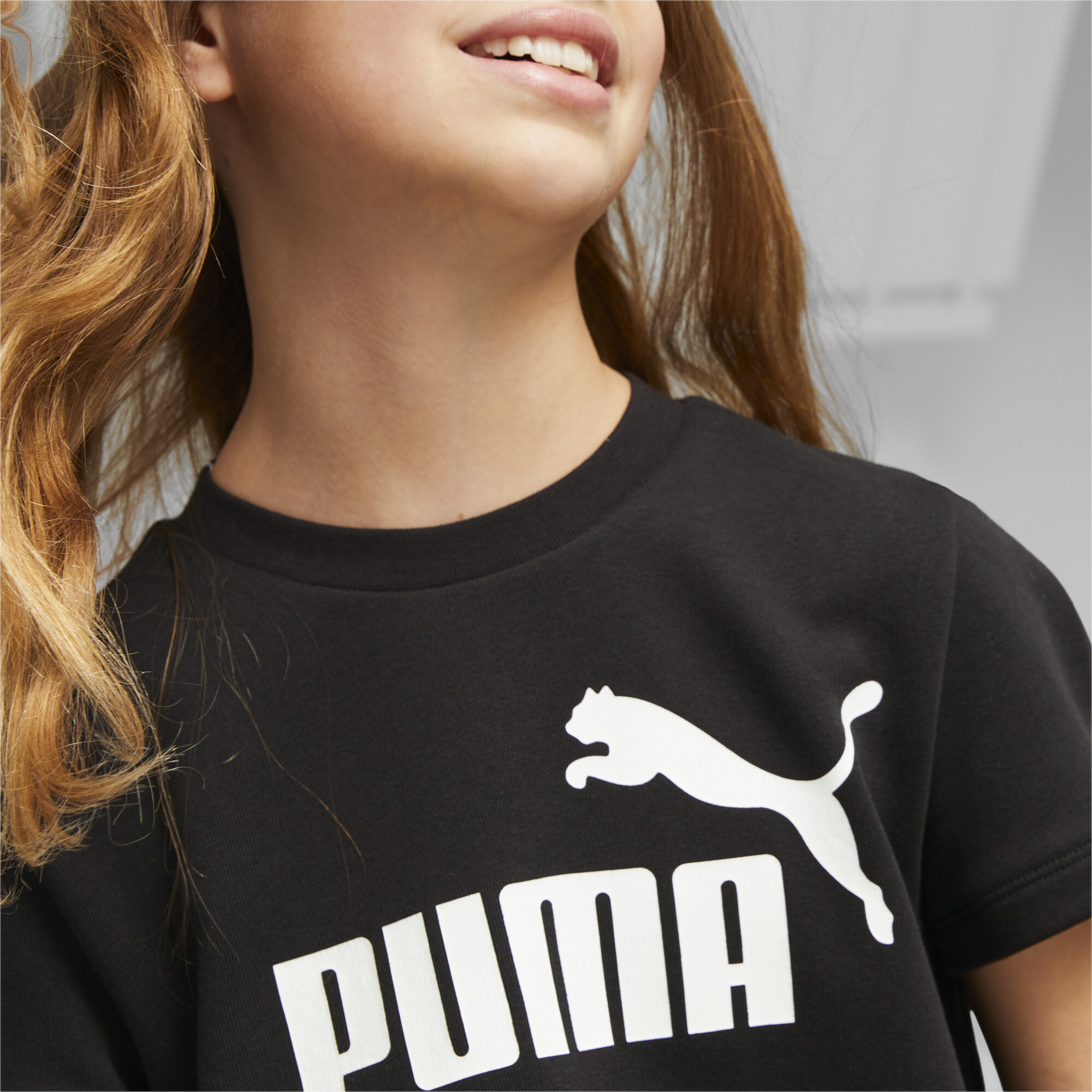 Women's Puma Essentials+ Logo Dress Youth, Black, Size 7-8Y, Clothing
