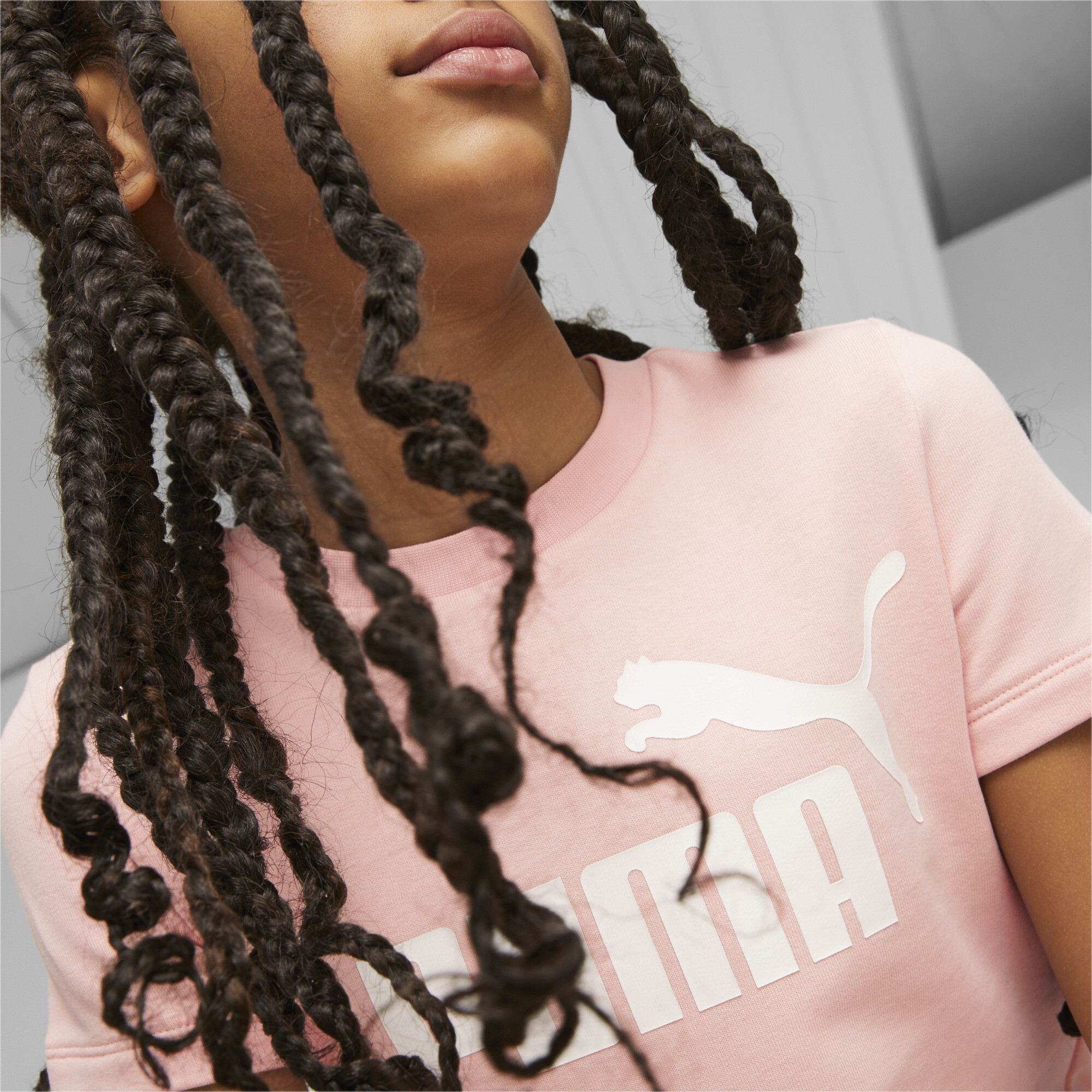 Women's Puma Essentials+ Logo Dress Youth, Pink, Size 3-4Y, Clothing