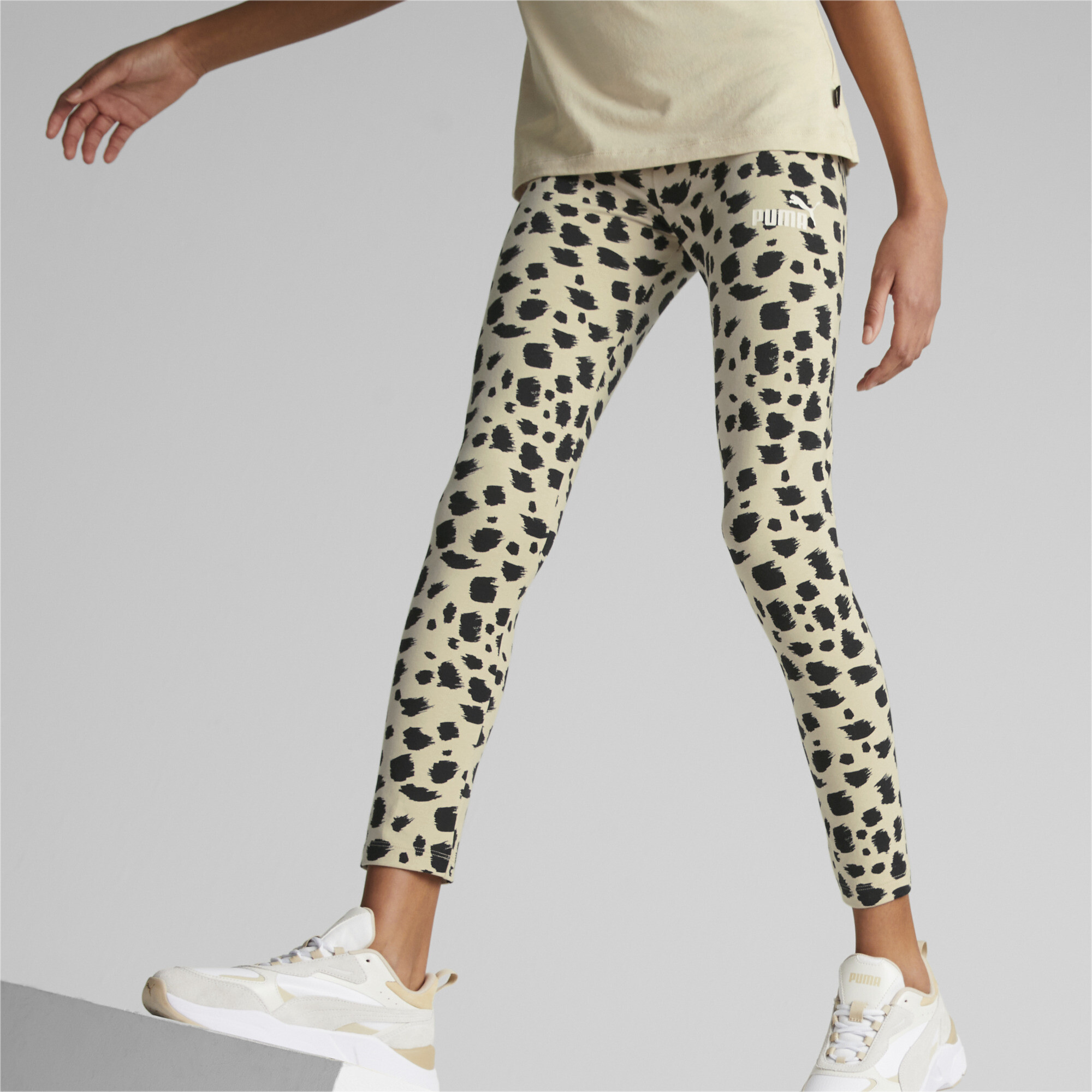 Wyprzedaż Puma Czerwone - 88 - Puma Essentials+ Animal Women's Leggings  Animal Print 673689