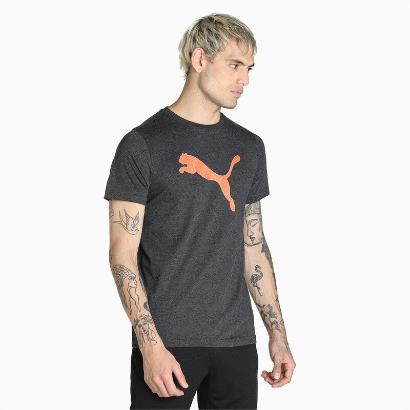 

Men's PUMA Dotted Logo Slim Fit T-Shirt, Black/gray