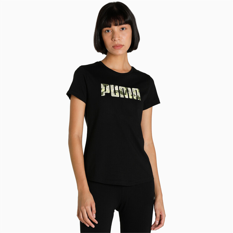 

Women's PUMA Camo Graphic Logo Regular Fit T-Shirt, Black