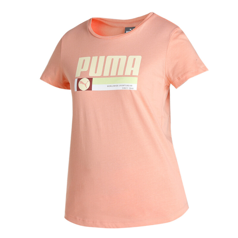 

Women's PUMA Graphic SW Logo Regular Fit T-Shirt, Pink
