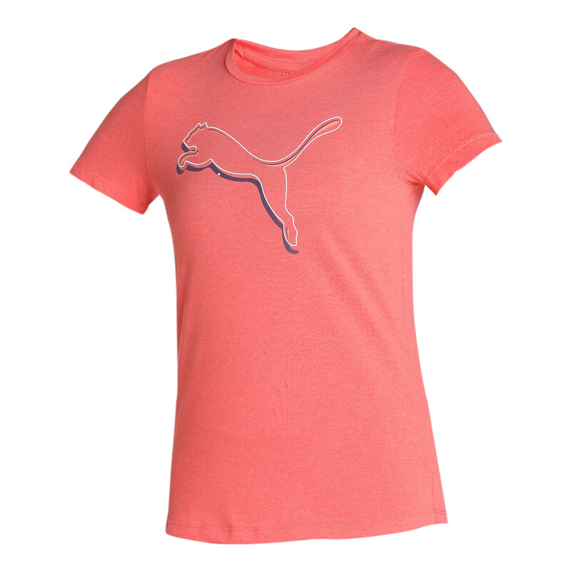 

Women's PUMA Graphic Cat Logo Regular Fit T-Shirt, Gray