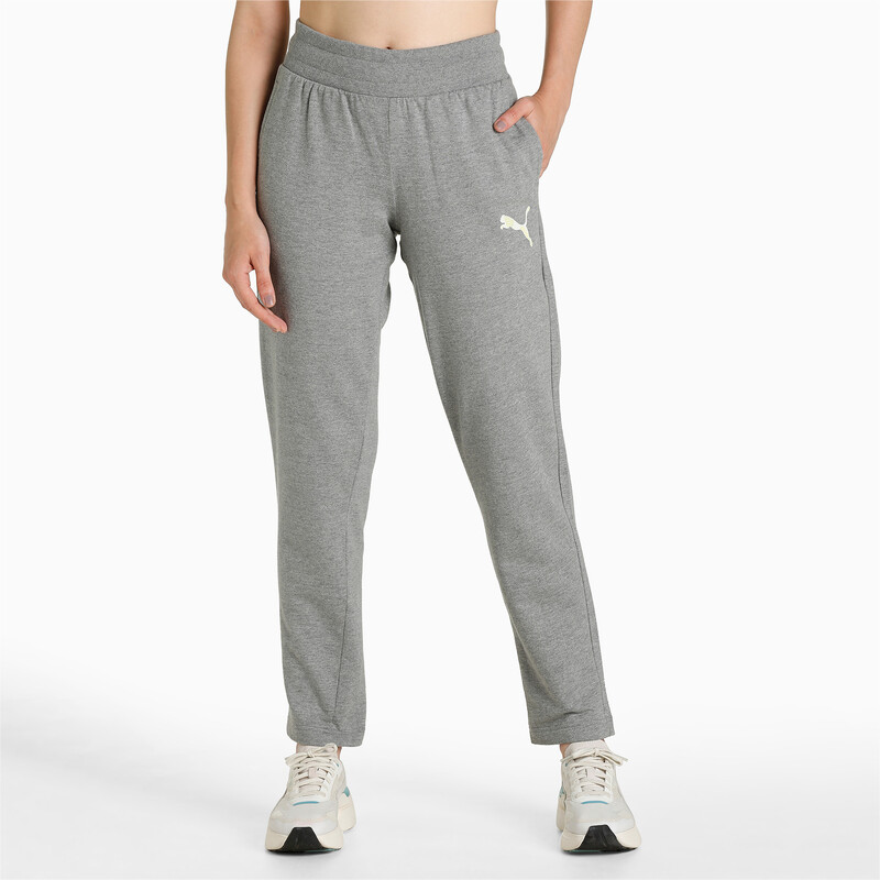 Women's PUMA Patterned Cat Logo Regular Fit Pants, Gray