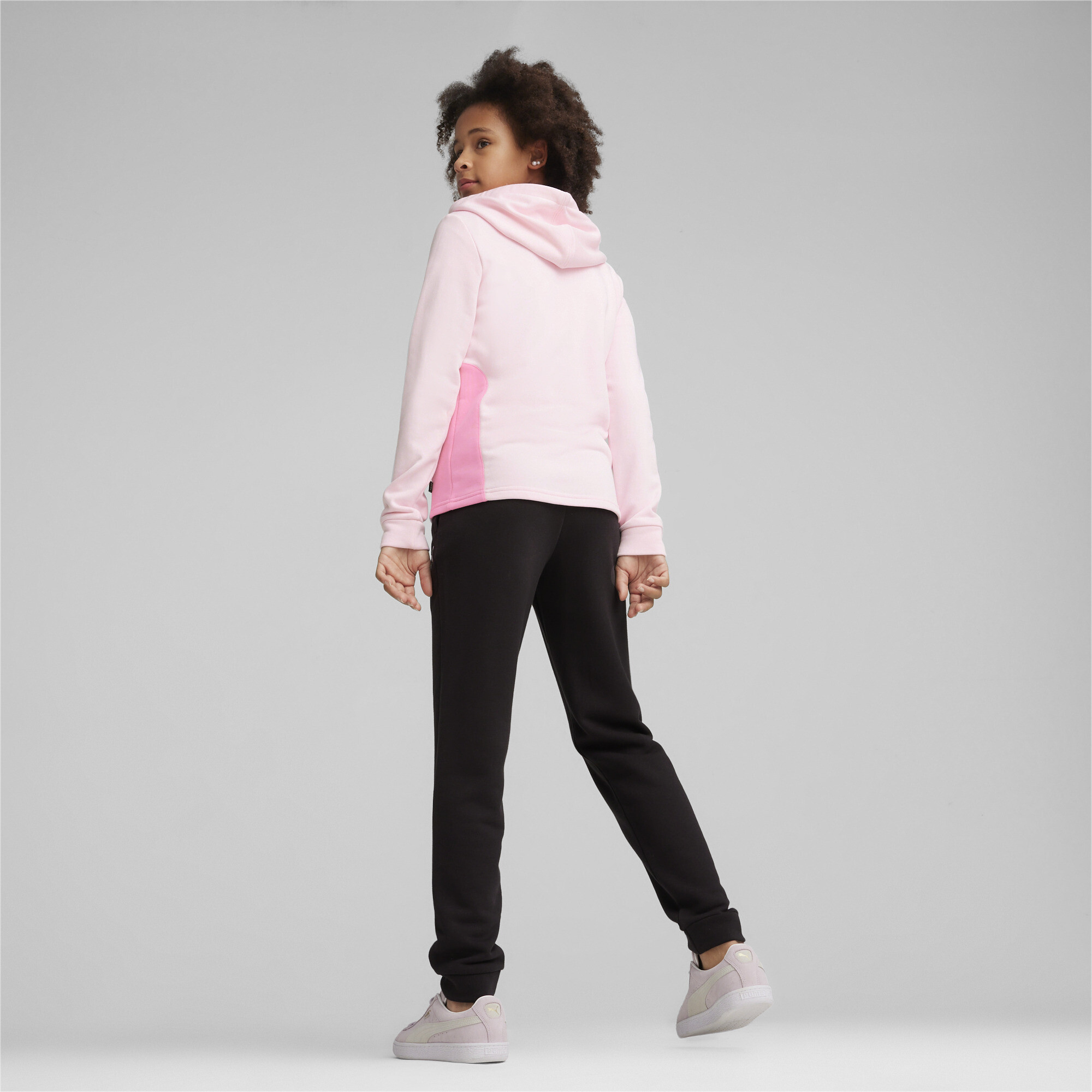 Women's Puma Hooded Sweatsuit Youth, Pink, Size 4-5Y, Clothing