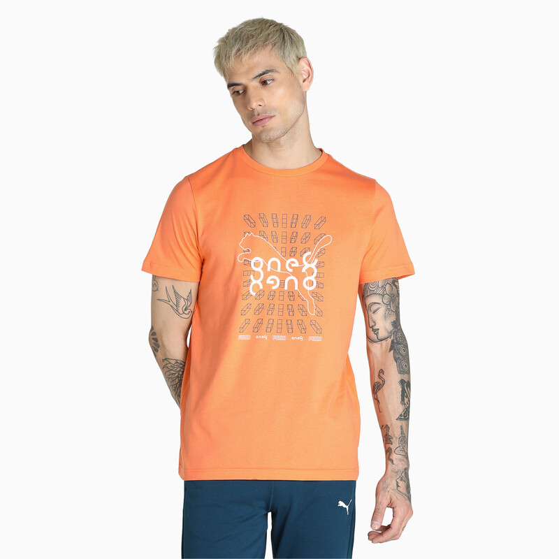 Men's PUMA X One8 Slogan T-Shirt, Deep apricot