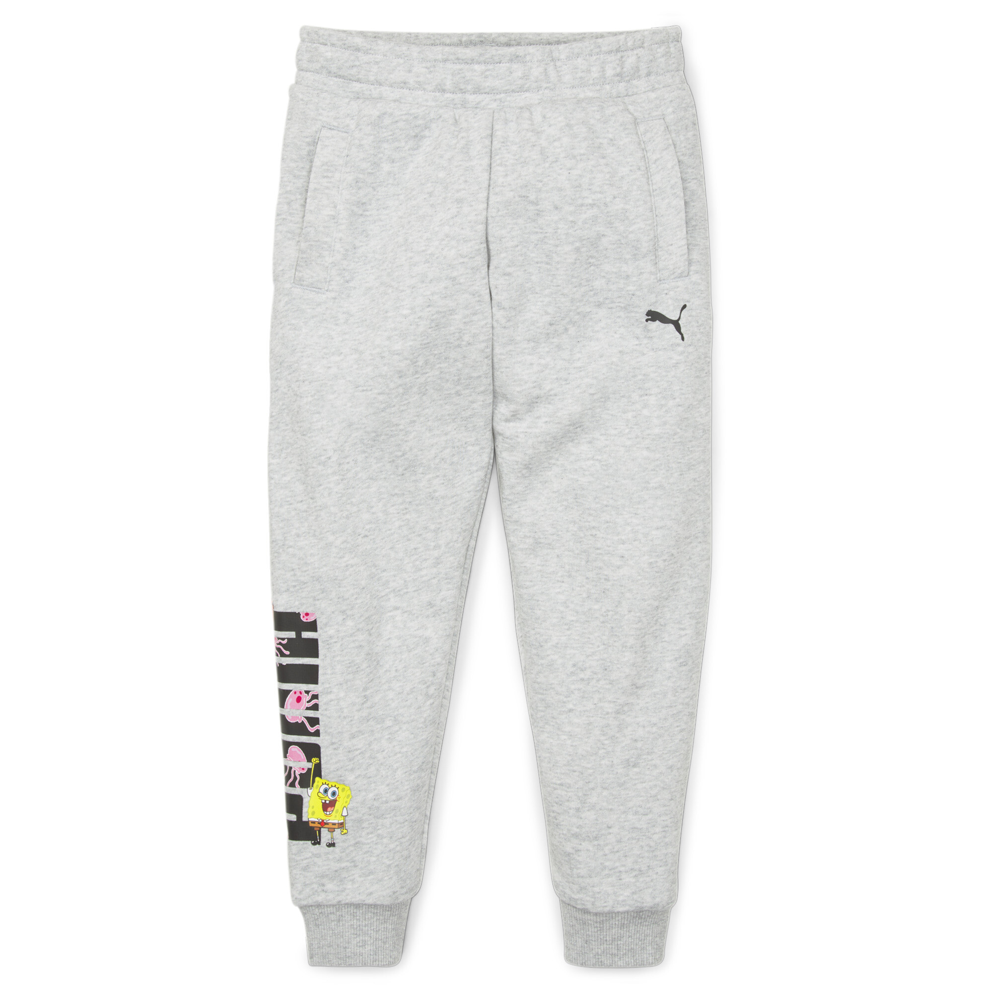 Puma X SPONGEBOB Sweatpants Kids, Gray, Size 9-10Y, Clothing
