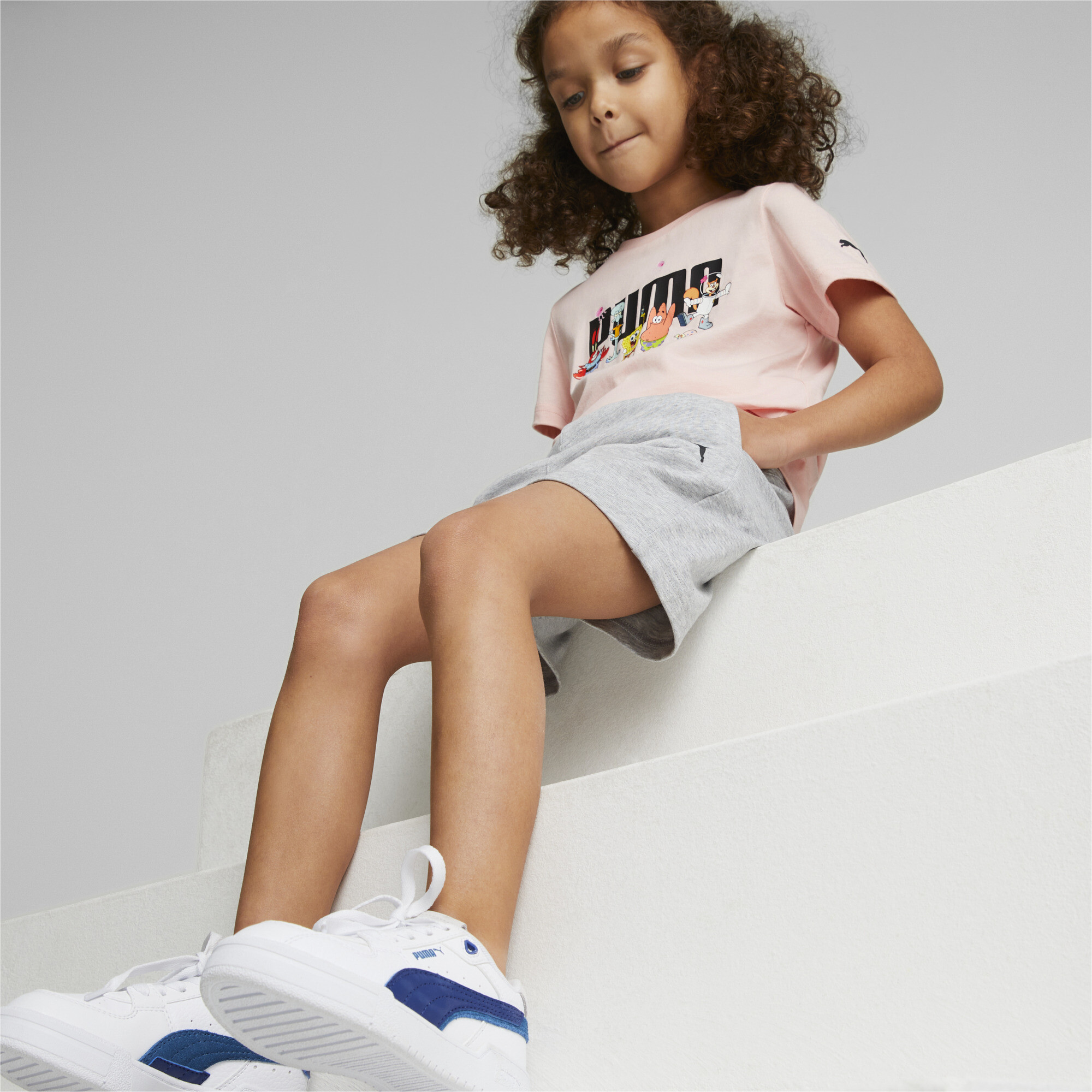 Puma X SPONGEBOB Tee And Shorts Set Kids, Pink, Size 2-3Y, Clothing