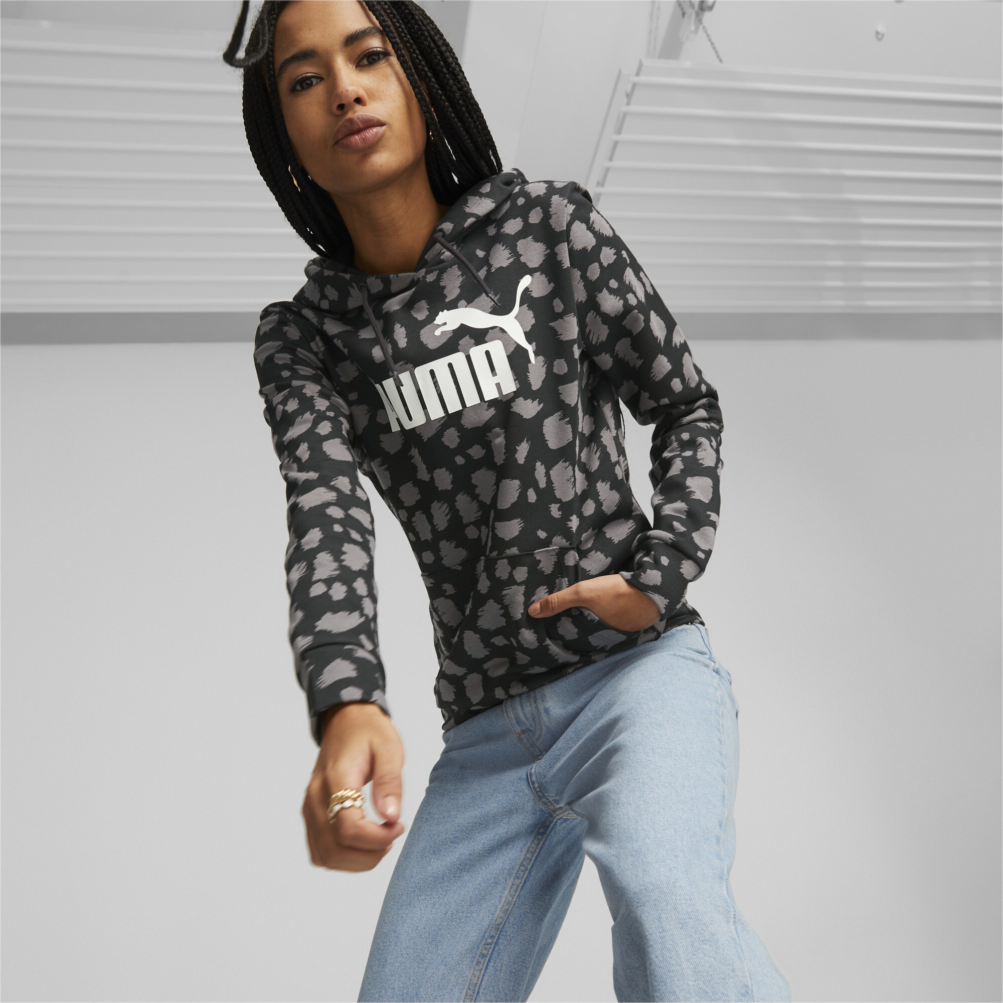 Puma leopard store print hoodie