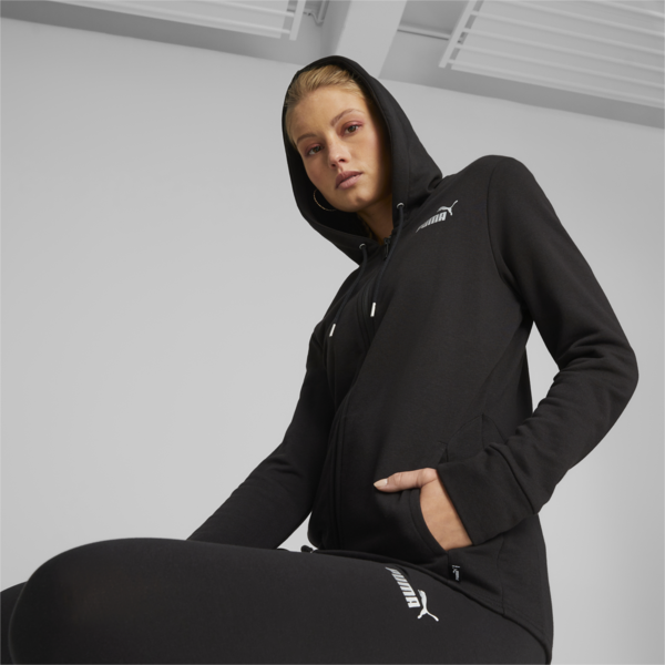Metallic Tracksuit Women, PUMA Black, large-ZAF