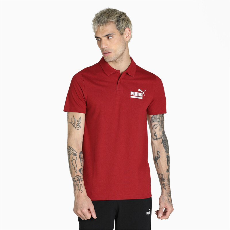 

Men's PUMA Graphic Pique Slim Fit Polo, Red