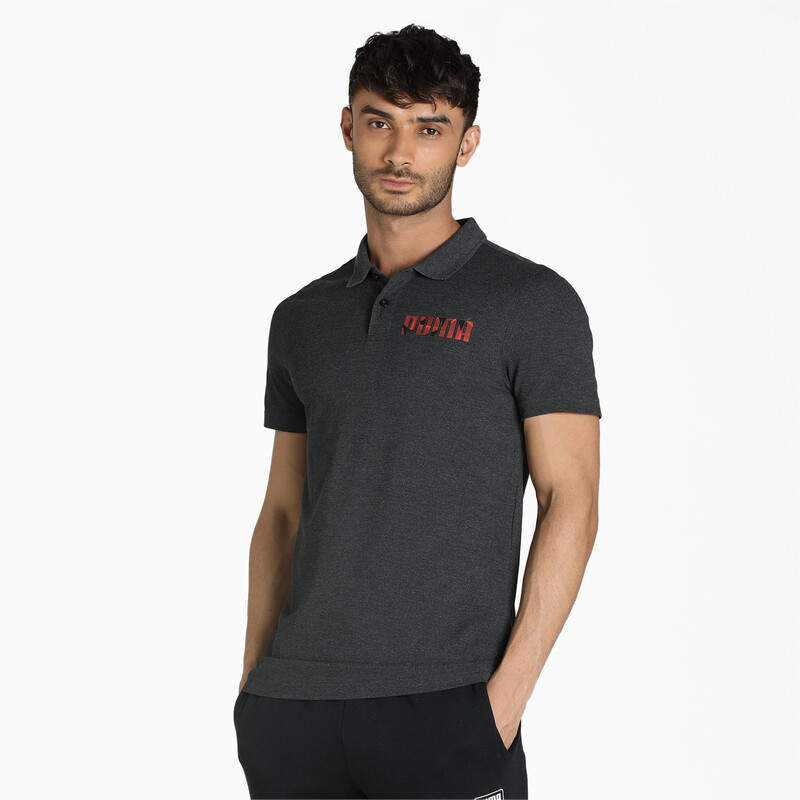 Men's PUMA Graphic Logo Pique Slim Fit Polo