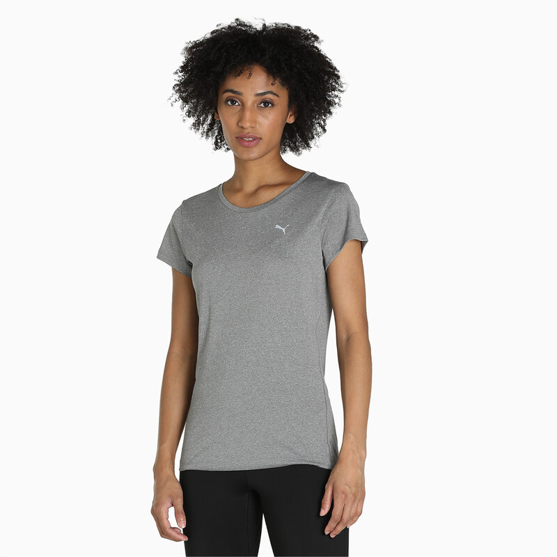 

Women's PUMA Active Logo Slim Fit T-Shirt, Gray