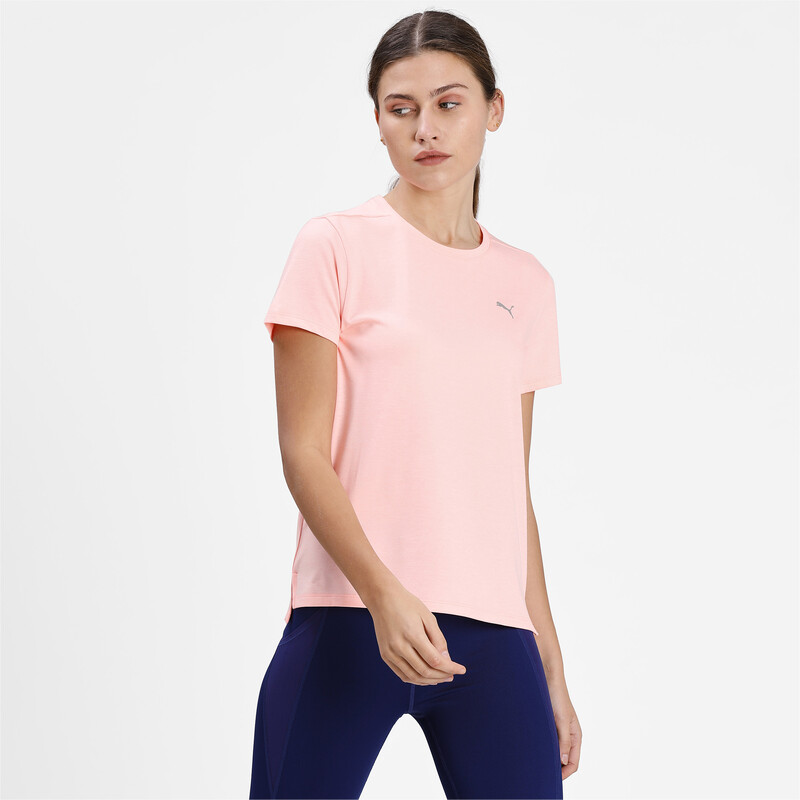 

Women's PUMA Active Logo Slim Fit T-Shirt, Gray/pink