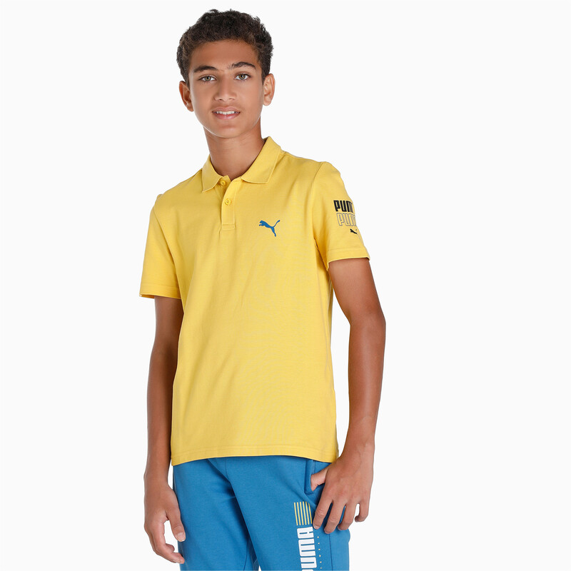 

PUMA Graphic Cat Logo Youth Regular Fit Polo, Bamboo