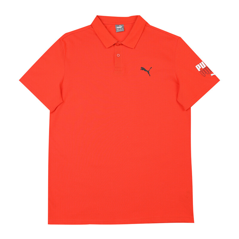

PUMA Graphic Cat Logo Youth Regular Fit Polo, Gray