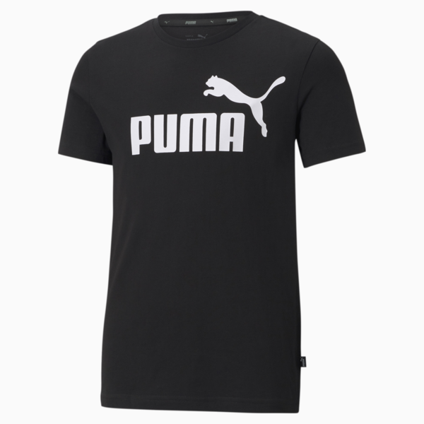 Essentials Logo Tee Youth, PUMA Black, large-ZAF