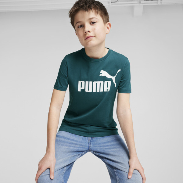 Essentials Logo Tee Youth green PUMA