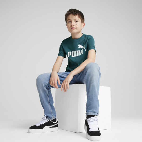 Essentials Logo Tee Youth, Cold Green, large-ZAF