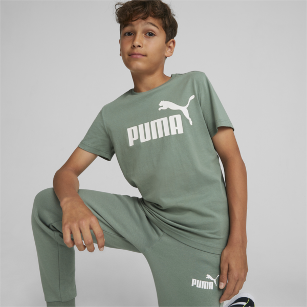 Essentials Logo Tee Youth, Eucalyptus, large-ZAF