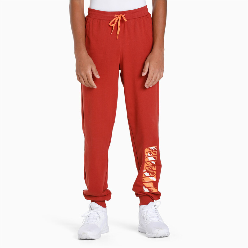 

PUMA Graphic Youth Regular Fit Pants, Red