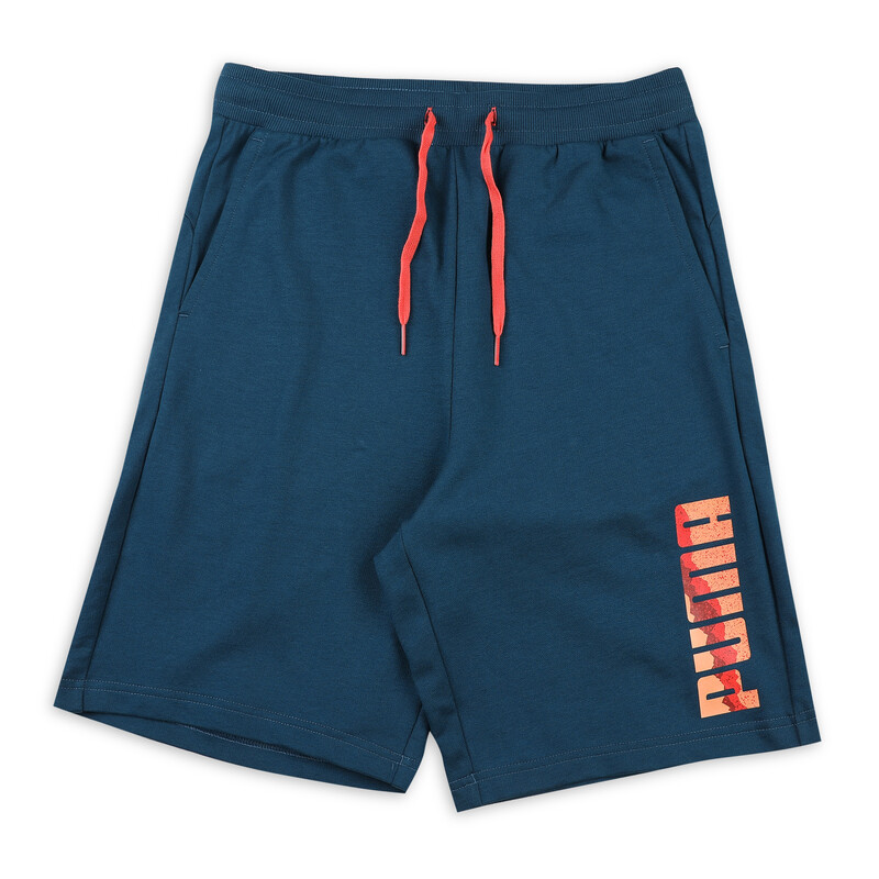 

PUMA Graphic Ll Boy's Regular Fit Shorts, Black/blue