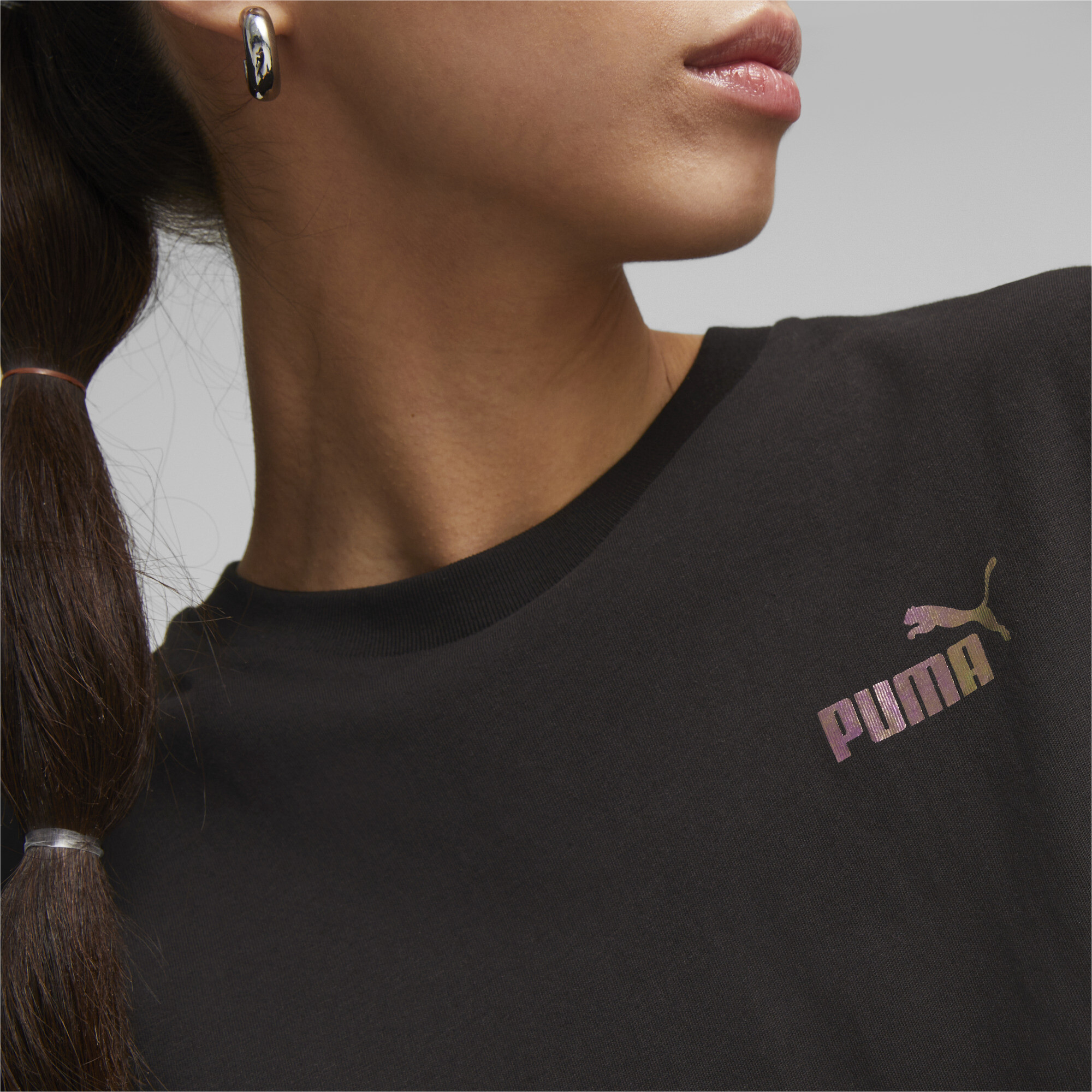 Women's PUMA POWER Novashine T-Shirt Women In Black, Size Small