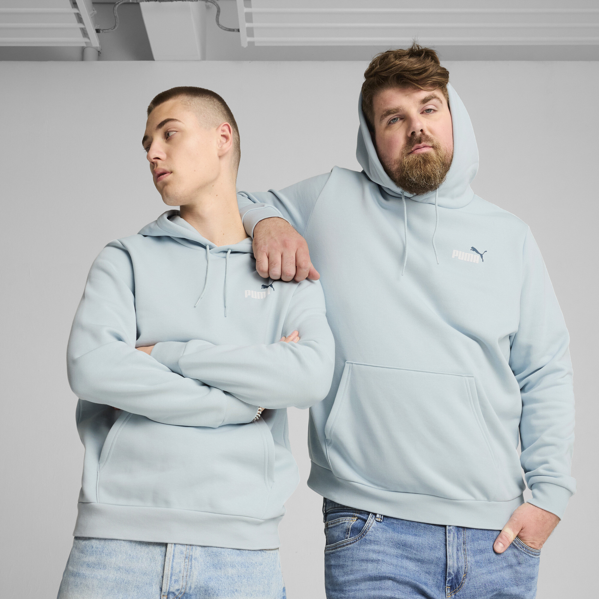 Puma Essentials+ Two-Colour Small Logo Hoodie Herren | Mit Plain | Frosted Dew | Größe: XXL