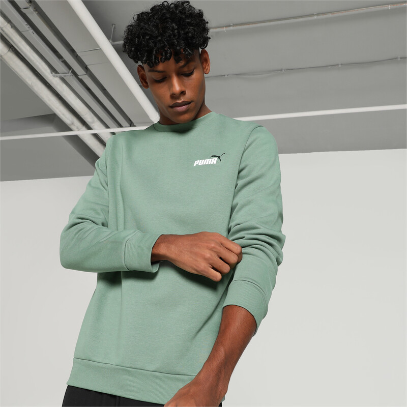 

Men's PUMA Essentials 2 Colour Small Logo Crew Neck Sweatshirt, Eucalyptus