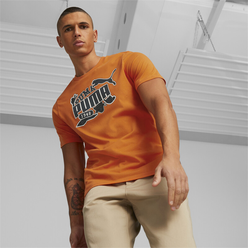

Men's PUMA Graphics Icon Regular Fit T-Shirt, Cayenne pepper