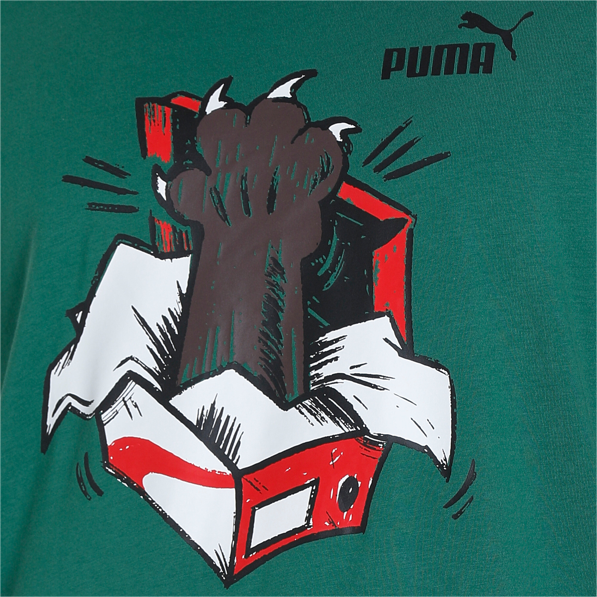 Men's PUMA GRAPHICS Sneaker T-Shirt Men In Green, Size Small