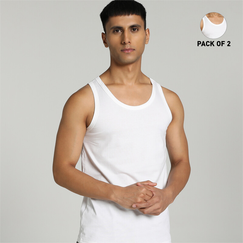 

Men's PUMA Basic Sleeveless Vests Pack Of 2 With EVERFRESH Technology
